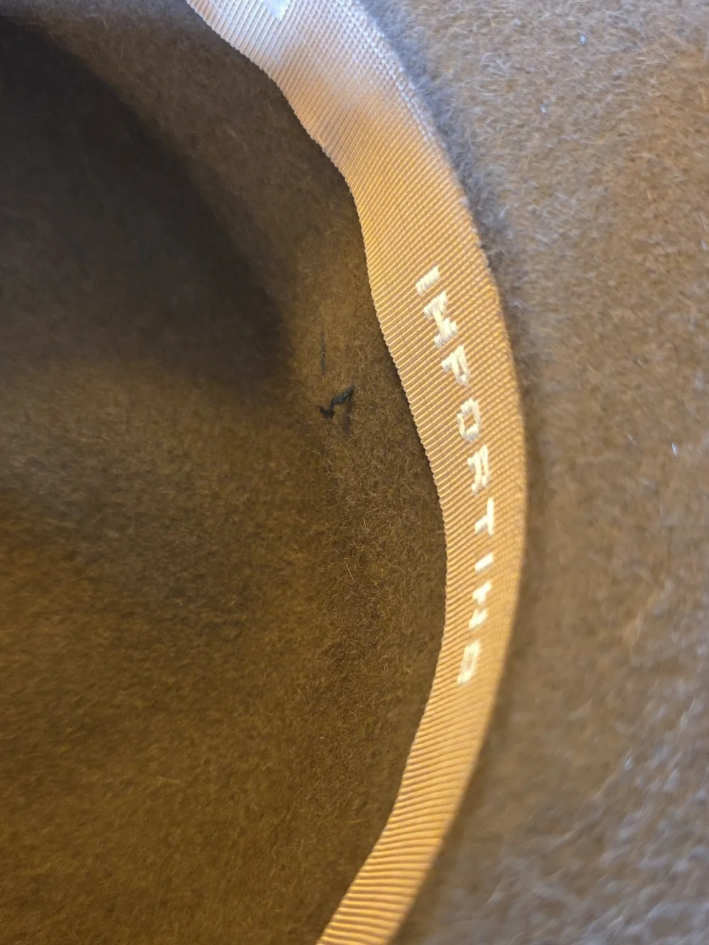 2 Tufted Felt Hats  in Warm Brown